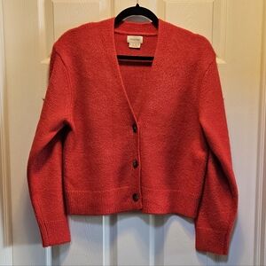 Vibrant Red Cardigan